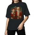 thumbnail image 2 of Santa and Mrs. Claus at North Pole Women's T-shirt, 2 of 3