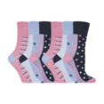 thumbnail image 1 of Gentle Grip - 6 Pairs Ladies Gentle Grip Non Elastic Crew Socks, 1 of 2