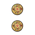 thumbnail image 4 of Inteprter Drinks Coasters Vintage Ethnic Teacup Mat Decoration Portable Embroidered Pads Pad Insulation Table for Friends Housewarming Amarillo 2Conjunto, 4 of 6