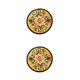 thumbnail image 4 of Cateissary Posavasos para bebidas, tapete étnico para taza de té, almohadilla bordada, almohadillas aislantes, decoración de para fiesta Amarillo 2piezas, 4 of 6