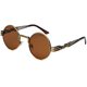 thumbnail image 1 of Gafas de Sol AIEYEZO Steampunk Redondas con Montura Metálica 100% UV400, 1 of 6