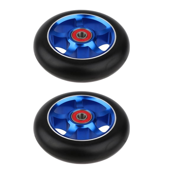 de aleación de 100 Scooter con rodamiento Kick Scooters Scooter Parts azul Cola rueda de scooter de truco