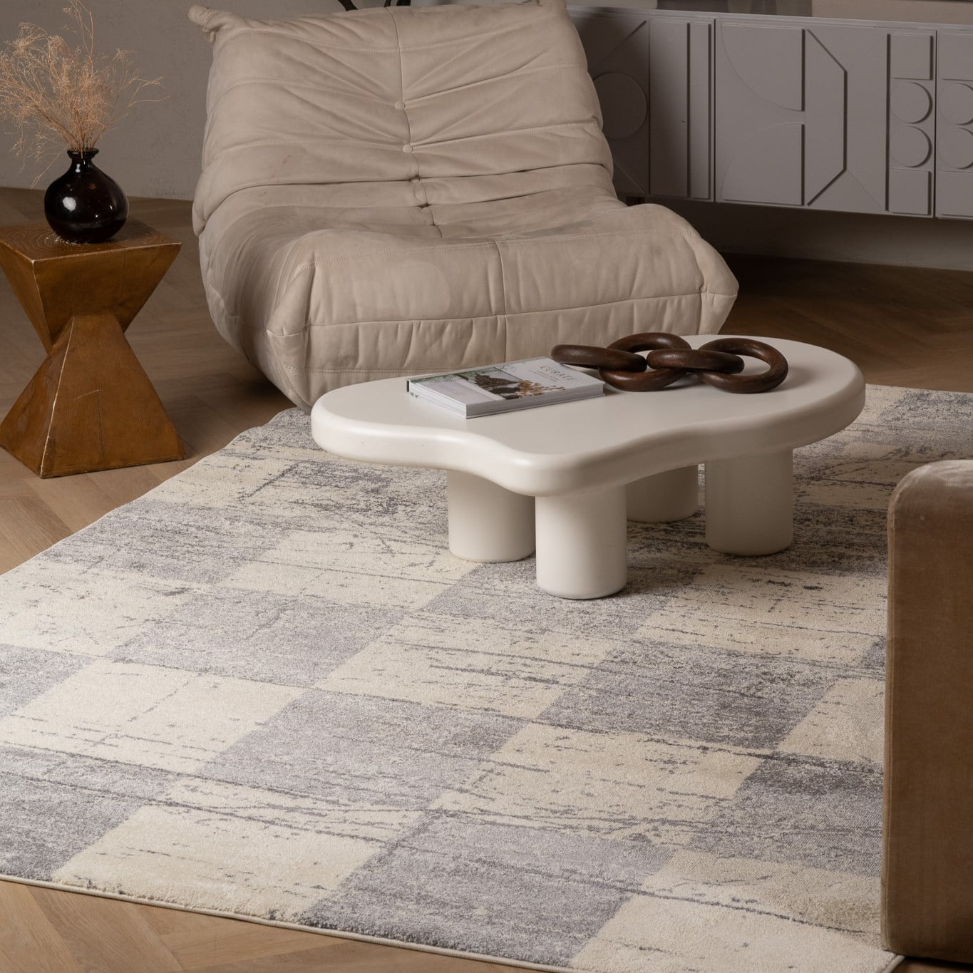 Rug Branch Nova Collection Modern Checkered Area Rug