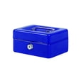 thumbnail image 2 of Naiovety Mini caja de dinero en efectivo con cerradura para Hotel y oficina en casa, para dormitorio, bandeja para monedas, caja de Azul, 2 of 6