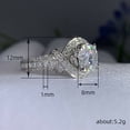 thumbnail image 5 of L.YY Twisted Halo White Moissanite Ring,Size: 6, 5 of 6