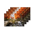 thumbnail image 4 of MKHERT Autumn Landscape Beautiful Waterfall in Forest Placemats Table Mats for Dining Room Kitchen Table Decoration 12x18 inch,Set of 4, 4 of 4