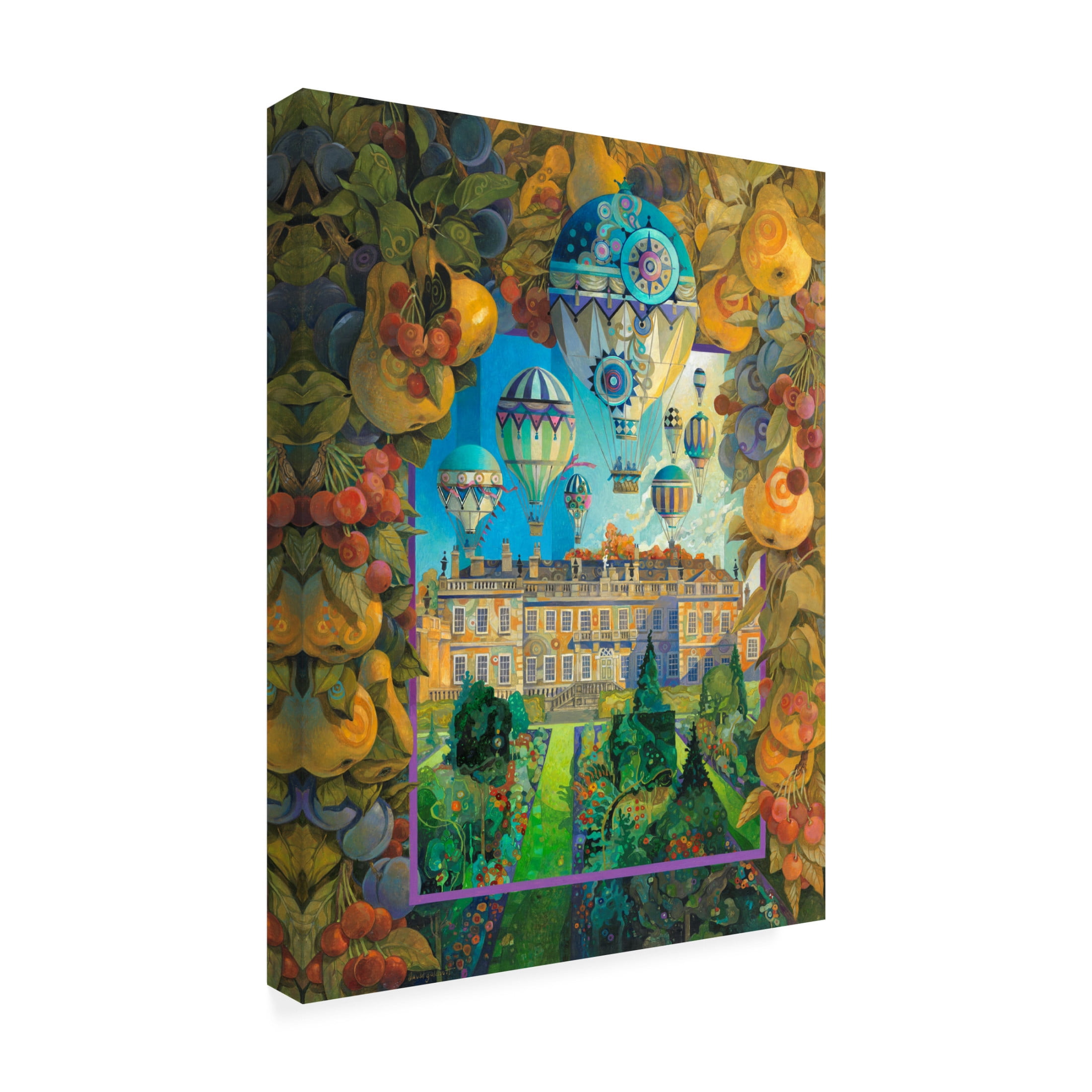 Canvas Wall Art - David Galchutt 'Soaring Over England' Wall Art for Living Room, Bedroom, or Office Décor by Trademark Fine Art - 35 x 47 Inches