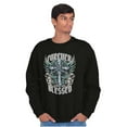 thumbnail image 5 of Goth Forever Blessed Cross Wings Unisex Plus Fleece Graphic Sweatshirt Brisco Brands 4X, 5 of 6