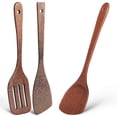 thumbnail image 2 of Wooden Spatula Set for Kitchen Use with Nonstick Surface and Rustic Charm Multi 3pcs, 2 of 2