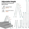 Ktaxon AFrame 5 Step Ladder Telescoping Ladder, 19 ft Reach Height