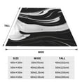 thumbnail image 3 of Honeii Abstract Black White Swirls Print Fleece Blanket - Throw Blanket for Bed, Sofa, Couch, Camping, and Travel , Microplush Ultra Soft Warm Blanket-40"x30", 3 of 7