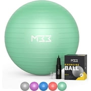 Mode33 22-33 Extra Thick Anti-Burst Exercise Ball with Hand Pump - Gym Ball for Fitness, Pilates, Pregnancy, Labor, Birthing Ball, Swiss Ball