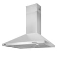 thumbnail image 5 of RCA 30 in. Heritage Collection 400 CFM Ducted Wall Mount Range Hood, Push Button Controls, LED Lights, Stainless Steel, 5 of 16
