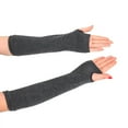 thumbnail image 2 of AWZXDE Long Arm Knitted Fingerless Winter Warmer Mitten Gloves for Enhanced Comfort and Versatility Deep Gray,One Size, 2 of 5