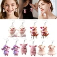 thumbnail image 2 of yocbz Cute Pink Pig Acrylic Earrings Dangle Jewelry Gifts for Women Pig Lovers (Style E), 2 of 8