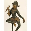 thumbnail image 2 of 16" Brass Dancing Apsara With A Parrot - Brass Statue, 2 of 4