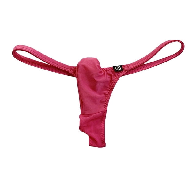 Tanga sexy con costuras de malla para hombre, pantalones pequeños tipo T