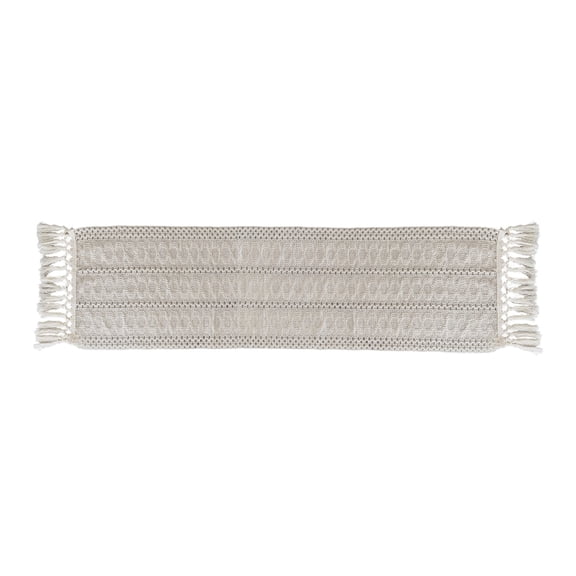 Dvumao Home Decor, Minimalists Lights Color-blocked Linen Table Runner Hollow Woven Long Tassel Dining Table Decorative Cloth For Christmas