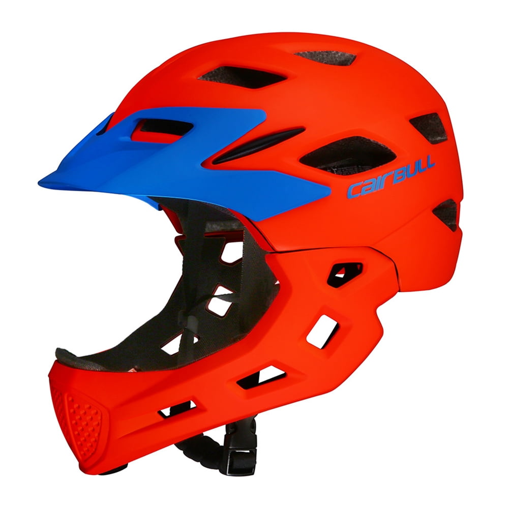 children's bike helmet with chin guard