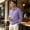 Purple, variant on Sorvello Men's Waffle Knit Top Button Front Lapel Collar Long Sleeve Polo Shirt With Chest Pocket Casual Sports Lounge Daily Spring Fall Sweatshirt Army Green L