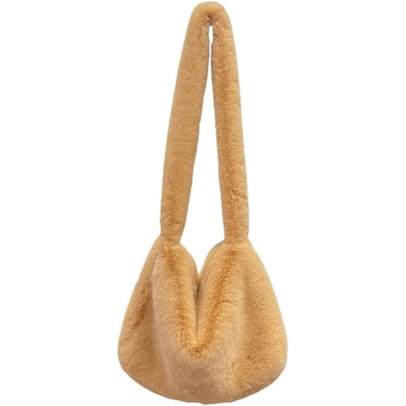 MMYGU Women’s Furry Crossbody Bag Large Capacity Fuzzy Faux Fur Shoulder Bag Slouchy Y2k Soft Plush Hobo Bag Purse