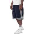 thumbnail image 2 of Pro Club Men's Heavyweight Relaxed Fit Mesh Basketball Shorts - Navy/Gray - XX Large, 2 of 3
