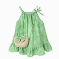 thumbnail image 4 of KPOPLK Baby Girl Clothes Cute Spring Summer Sun Dresses Toddler Casual Beach Boho Floral Dress Girls Summer Outfits(3-4 Years,Green), 4 of 4