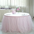 thumbnail image 2 of BalsaCircle 14 feet Tutu Multi Layers Tulle Table Skirt Linens Blush, 2 of 8
