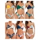 thumbnail image 4 of Traje de baño de dos piezas para mujer Conjunto de bikini de empalme con estampado Trajes de baño, 4 of 8