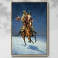 thumbnail image 2 of Midnight Rider - Framed Gallery Wrapped Holiday Canvas - 25 x 37 - Natural Wood Frame, 2 of 8