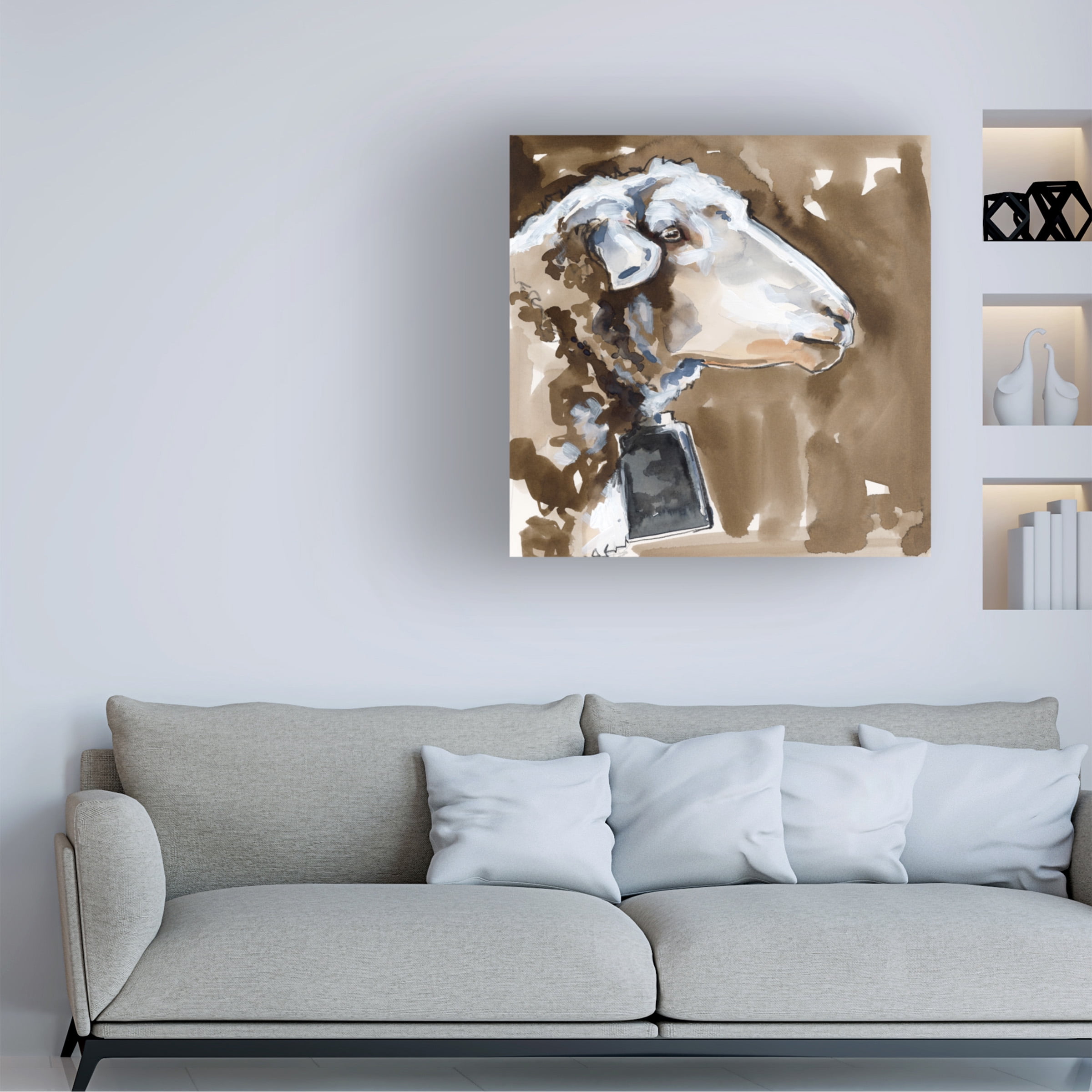 Jennifer Paxton Parker 'Side Eye Sheep I' Canvas Art