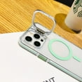 thumbnail image 4 of for iPhone 15 Pro Max Case, [Compatible with MagSafe], Magnetic Kickstand Case for Women Girls, Case for iPhone 15 Pro Max, 6.7", Clear Green, 4 of 12