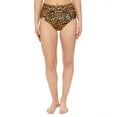 thumbnail image 2 of Calvin Klein ANIMAL PRINT Pleated High-Waist Bikini Swim Bottom, US Small, 2 of 3