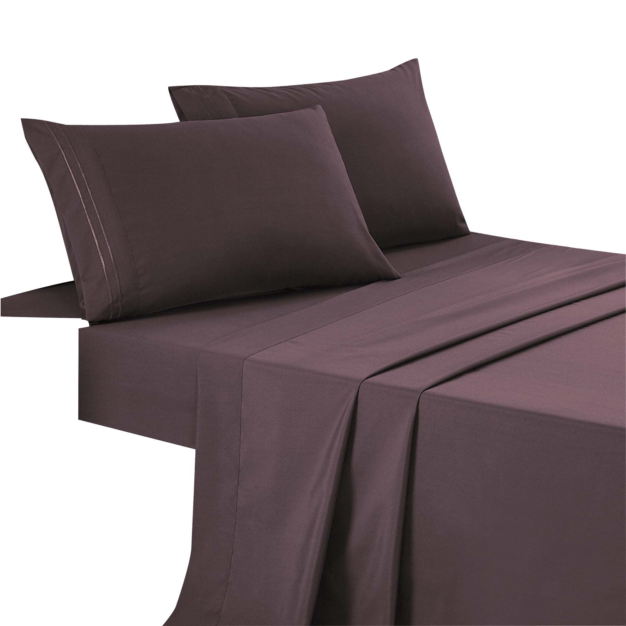 4-Piece Set Bed Sheets, Bedding with Fitted Sheet, Flat Sheet & Pillowcases