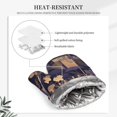 thumbnail image 5 of A Pair Of Heat Insulation And Anti-Perm Gloves 7×11in Thick Anti-Perm Palm With Silicone Piece Lanyard Design Is Easy To Hang Darkorchid Geometric Lines Hand-Drawn Sketch_1, 5 of 8