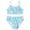 Blue, variant on Tween Girls Swimsuit Summer Floral Print Swimwear Two Piece Cute Ruffle Bikini for Beach Pool Swim Bathing Suit Swimsuits