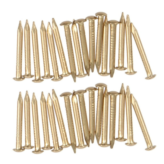 Topbathy 100Pcs Copper Nails for Furniture Use Golden Durable Decorative Dome Head Tacks for Upholstery and Carpentry
