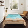 thumbnail image 4 of Turquoise Beach Small Tapestry for Bedroom Wall Hanging Tapestry, Abstract Ripple Gradient Ocean Sand Ceiling Backdrop Tapestries Poster Blanket Wall Decor for Teens Room Living Room Dorm 23" x 28", 4 of 8