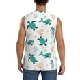 thumbnail image 4 of Balery Turtles And Seahorses Camisetas sin mangas para hombre, absorbe la humedad y protege contra el mal olor.-Large, 4 of 7