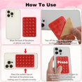 thumbnail image 4 of 2 Pcs Silicone Suction Phone Case Adhesive Mount, Suction Phone Case Mount Anti-Slip Hands-Free Mobile Accessory Phone Accessory Holder (Red), 4 of 5