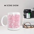 thumbnail image 4 of Valentines Mug Anniversary Decorative Romantic Love Words Heart Beautiful Pink And White Ceramic Insulated Unspillable Reusable Office Outdoor Gym Home Desk Hot Drinks Coffee Mug Gift 11 Ounce, 4 of 6