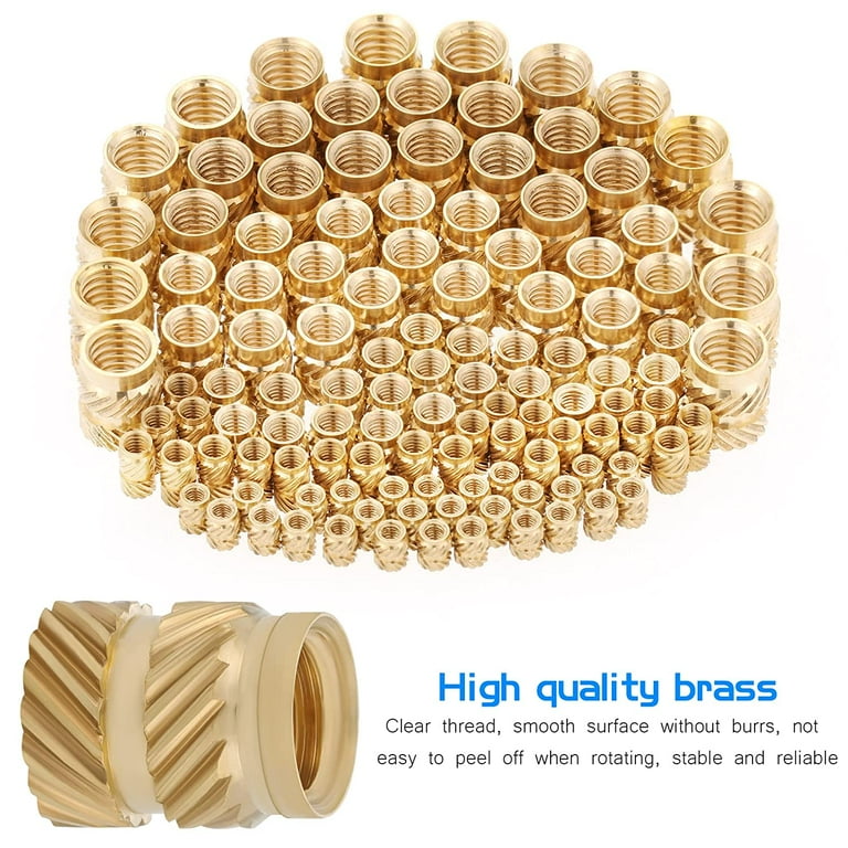 Knurled Brass Nut Inserts M3 Thread Nut Press Fit Nut For Plastic Parts Heat Insert Or Ultrasound In 3D Printer Parts