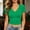 Mint Green, variant on Womens Summer Tops Slim Fit V Neck Crop Top Mint Green Short Sleeve Basic Tee Everyday Casual Tops S-5XL,Size 3XL