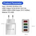 thumbnail image 5 of USB Charger Quick Charge 3.0 4 Phone Adapter For Tablet Portable Wall Mobile Charger Fast Charger, 5 of 11