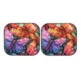 thumbnail image 3 of Uemuo Colorful Butterfly Cluster Printed 2 PCS Car Windshield Sun Shade, Auto Sun Heat and UV Rays Blocker, Foldable Automotive Front Window Sunshade Protector, 3 of 7