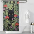 thumbnail image 3 of The Cat Is Hiding Shower Curtain Modern Home Bathroom Bathtub Decor Waterproof Fabric with 12PCS Hooks, 3 of 8