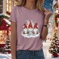 thumbnail image 3 of Towmus Christmas Shirts for Women Casual Graphic Crew Neck Tee Shirt Fall Tops Short Sleeve Clothes, 3 of 5