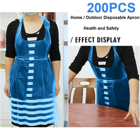 

MIARHB Adults PE Apron Sanitary For Cooking 200pcs Unisex Cleaning Disposable suitable Sports