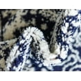 thumbnail image 6 of 2' x 8' Navy Blue and Ivory Medallion Rectangular Area Throw Rug Runner, 6 of 8