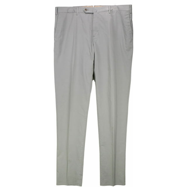 PT Torino Men's Grey Silkochino Slim Fit Dress Pants - 52
